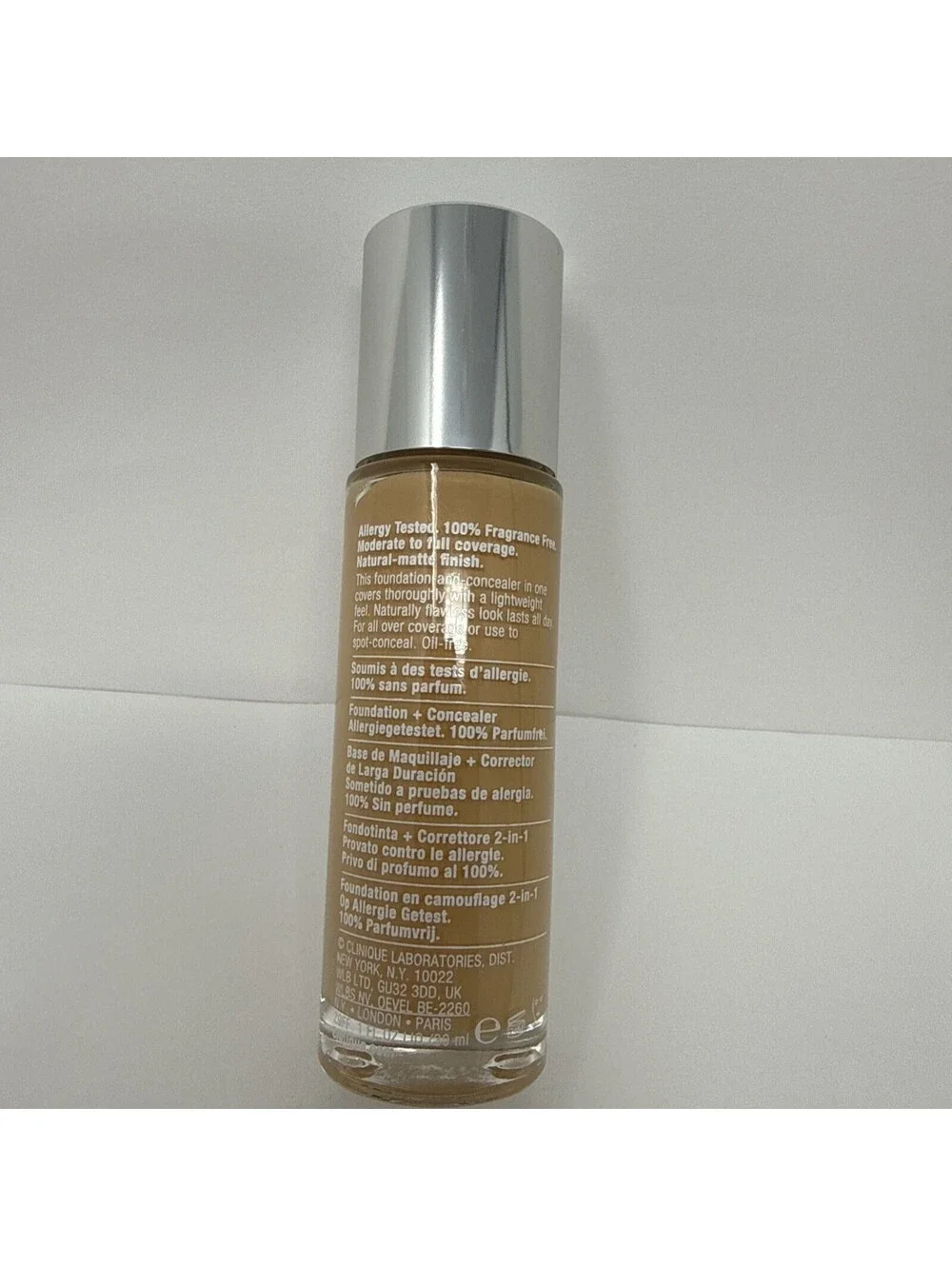 CLINIQUE BEYOND PERFECTING 1 OZ FOUDATION CONCEALER WN 12 MERINGUE RN 1